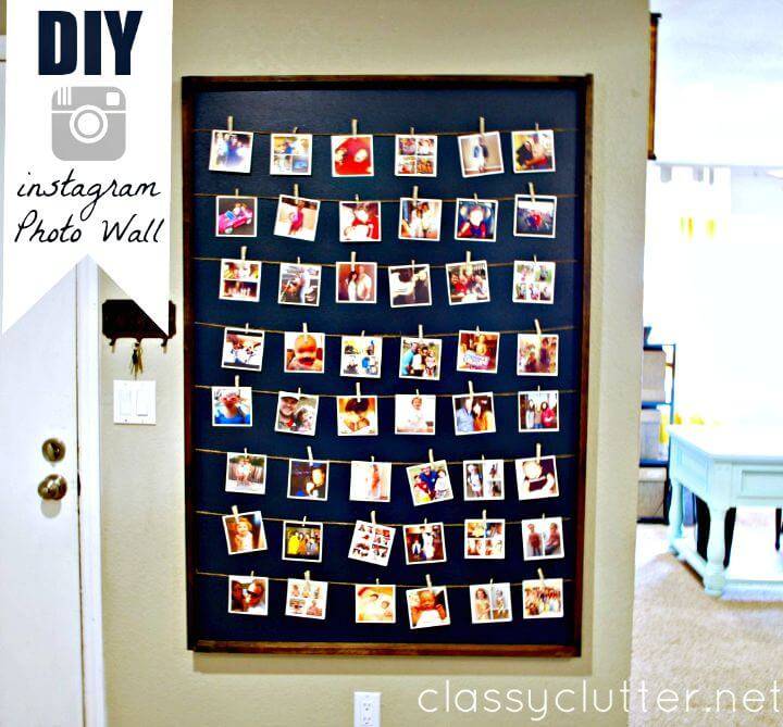 Easy DIY Instagram Photo Wall Display