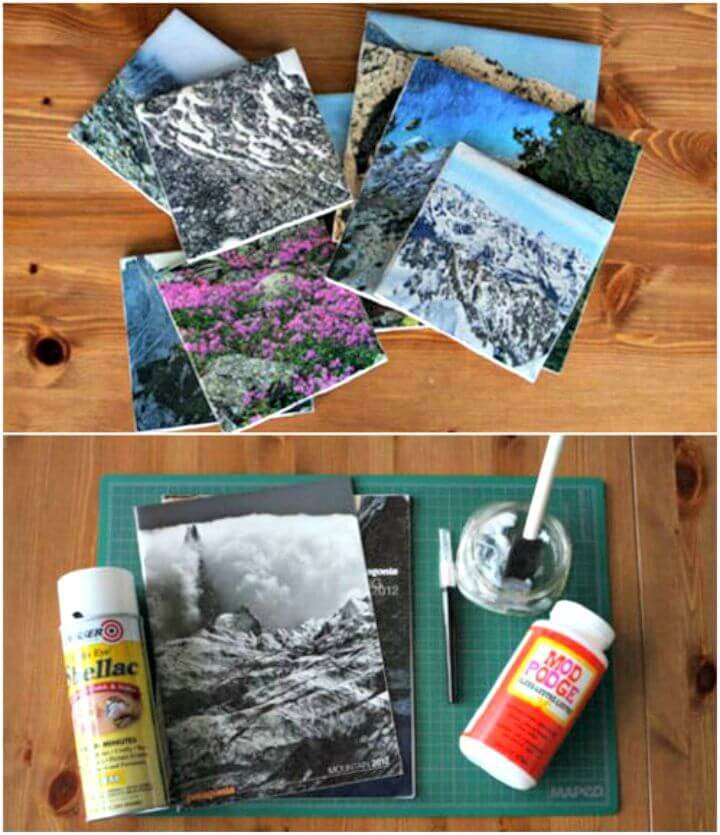 Easy DIY Magazine Page Ceramic Tiles Tutorial