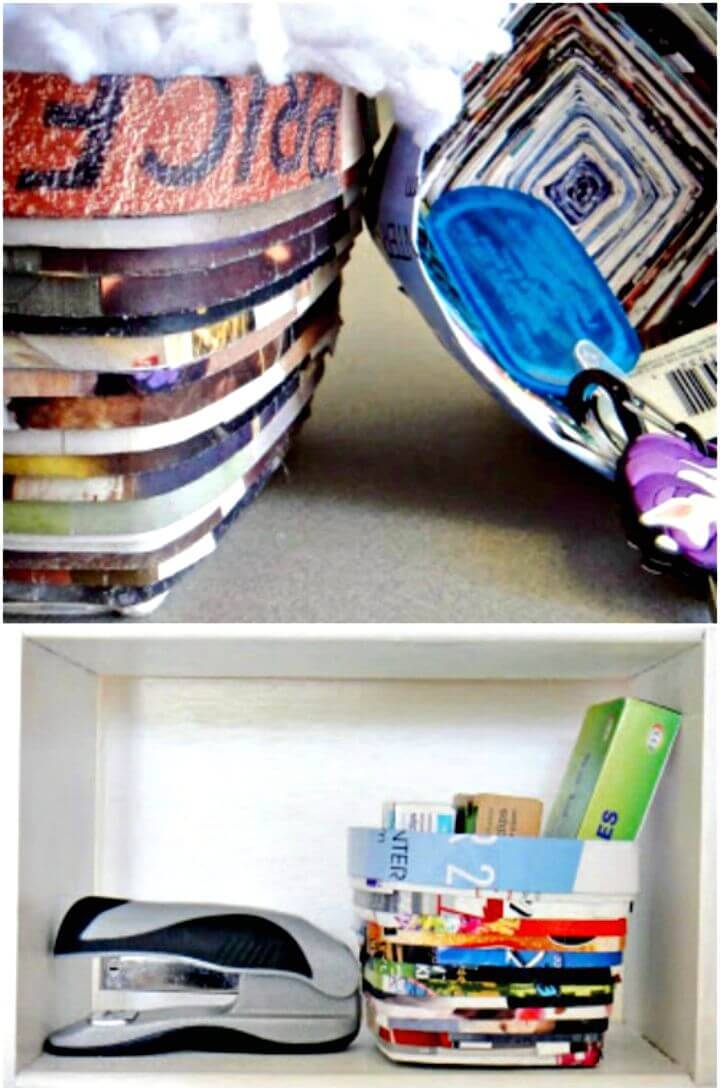 Easy DIY Magazine Storage Basket Tutorial