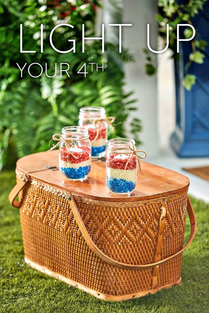 Easy DIY Mason Jar 4th of July Decorations - Mason Jar Crafts
