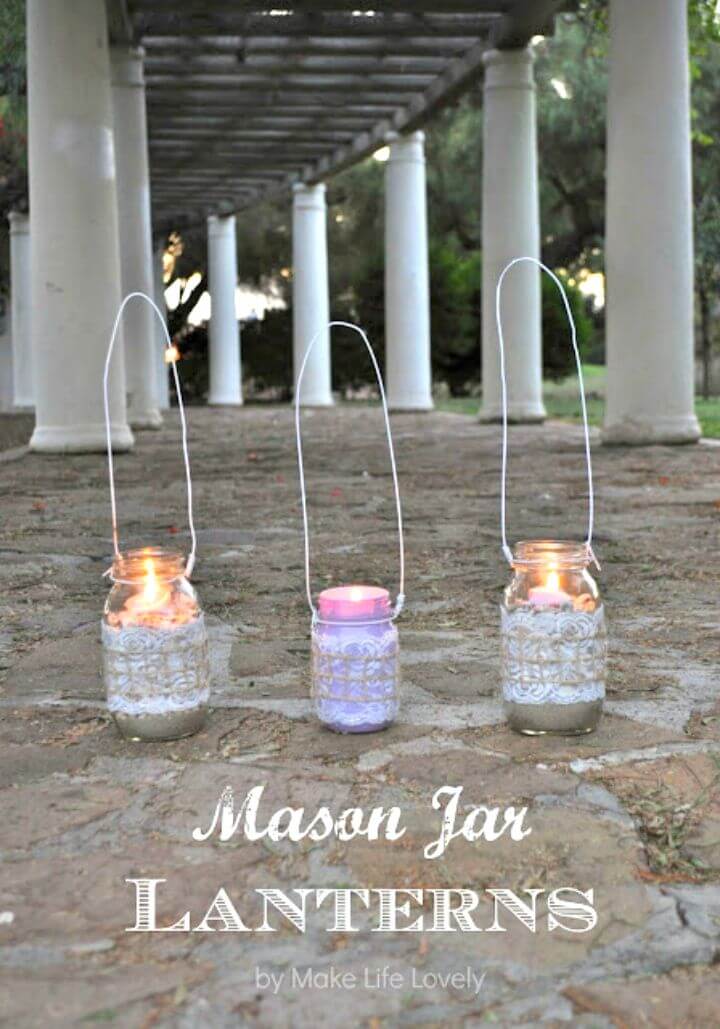 How To DIY Mason Jar Lanterns - Homemade Lights
