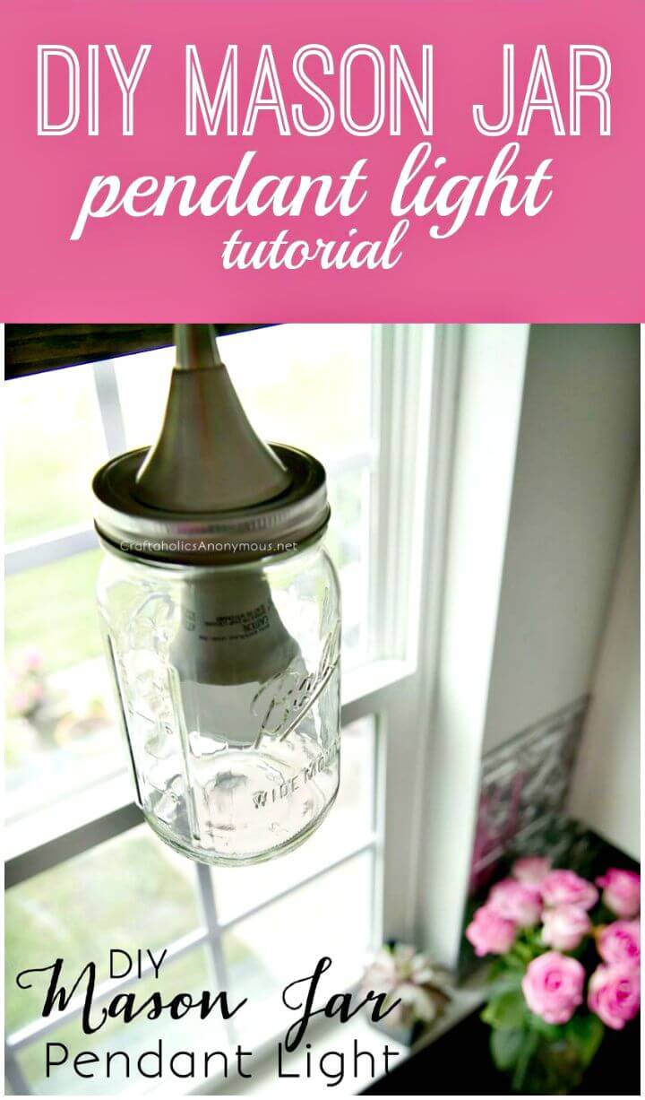 DIY Mason Jar Pendant Light - Homemade Lights
