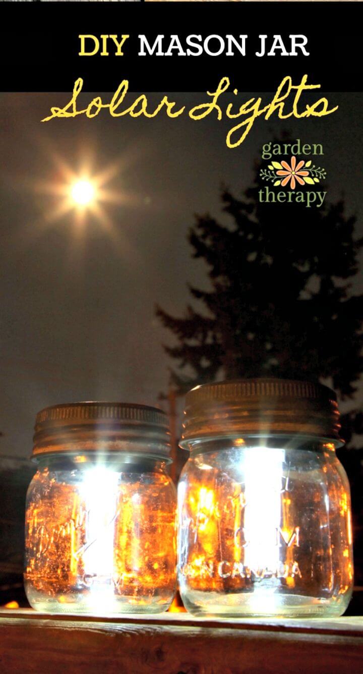 How To Easy DIY Mason Jar Solar Lights - Homemade Lights
