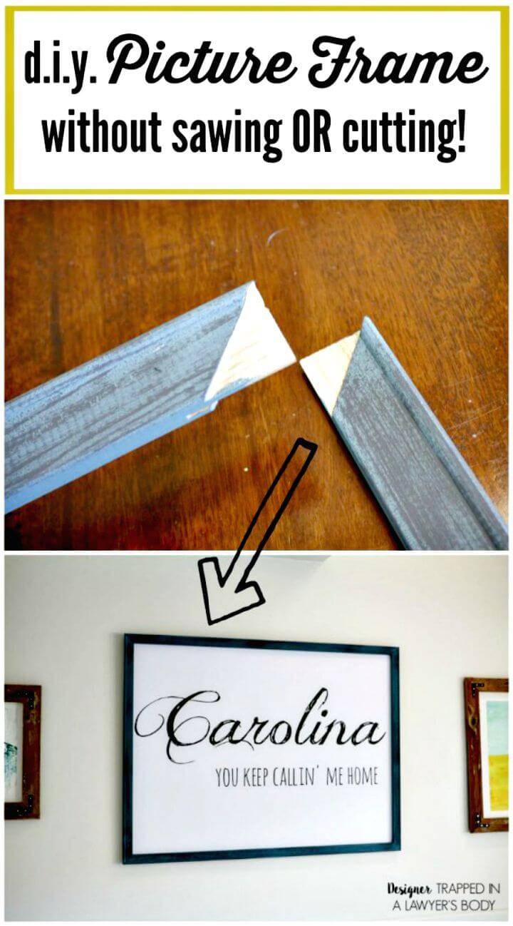 Make Your Own Picture Frame - No Sawing Or Cutting Required