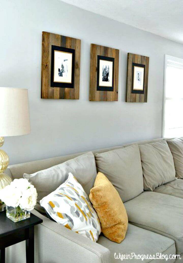 DIY Rustic Weathered Picture Frame