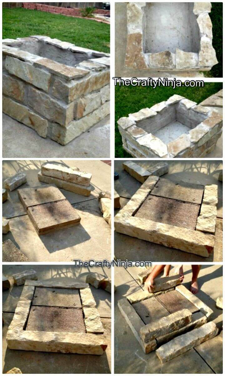 How To DIY Stone Fire Pit Tutorial