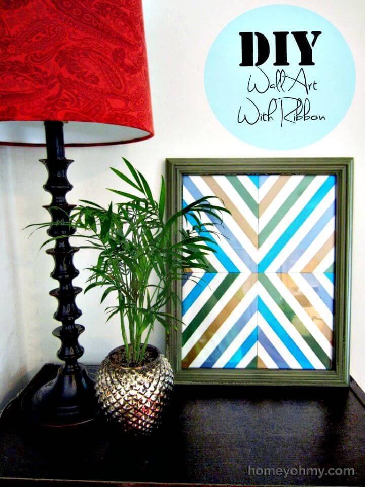 How To Make A Wall Art With Ribbon Tutorial