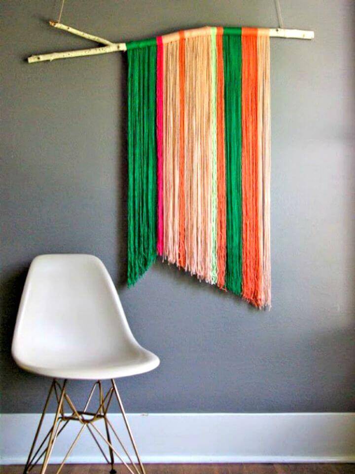 How To Make A Yarn Wall Art Hanging Tutorial