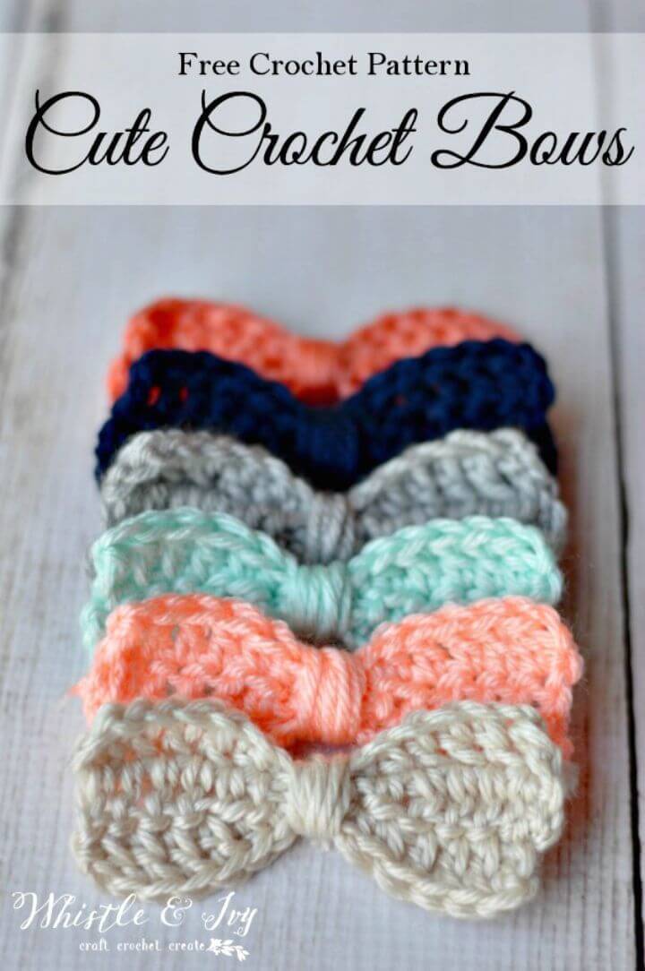 Easy And Cute Free Crochet Bows Pattern