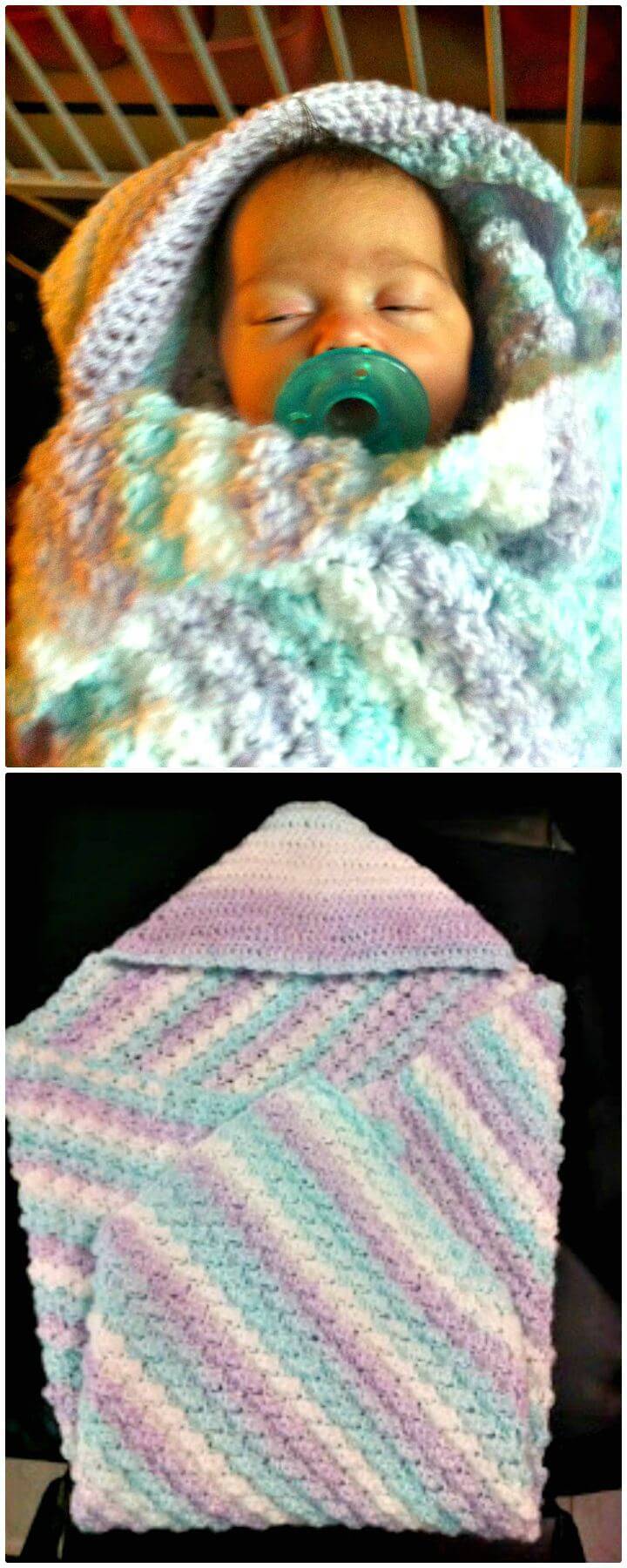Easy Crochet Hooded Baby Blanket - Free Pattern