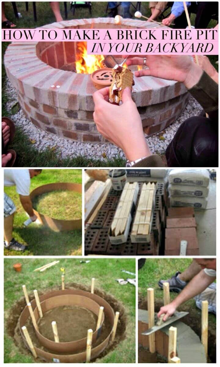 Easy DIY Brick Fire Pit Project