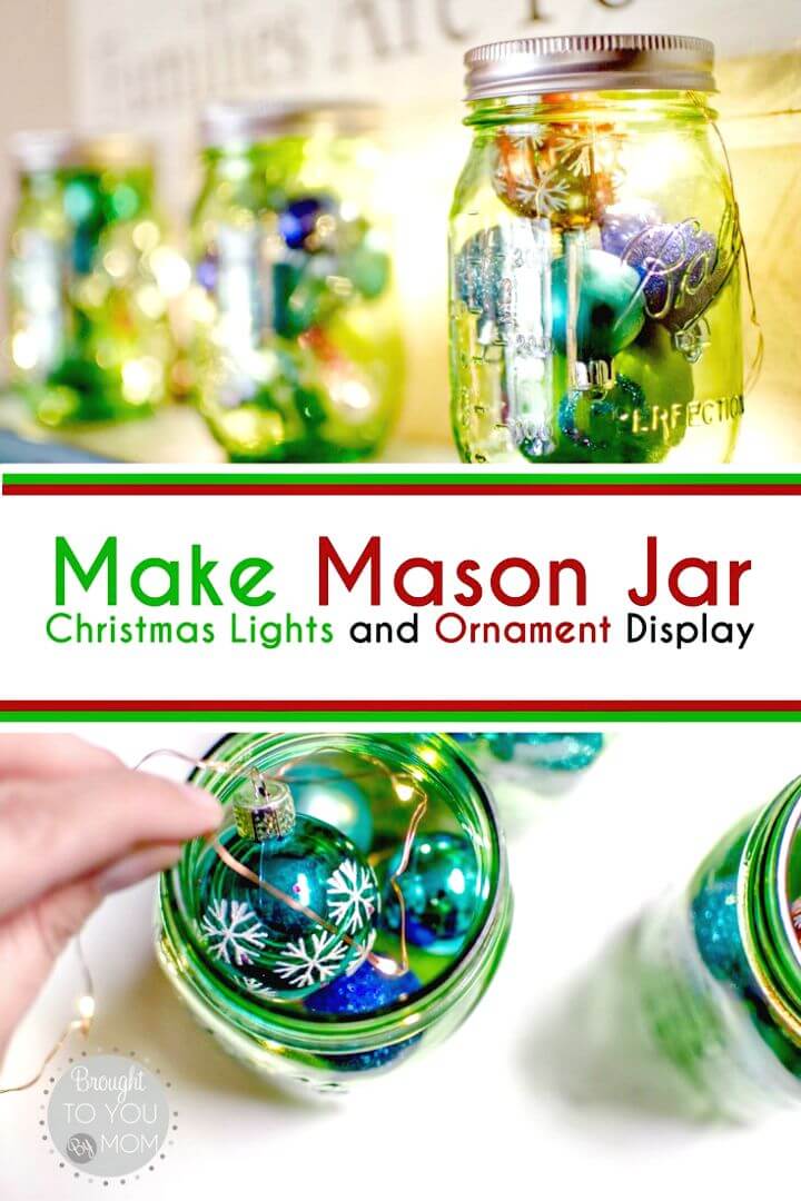 How To DIY Mason Jar Christmas Display - Mason Jar Crafts
