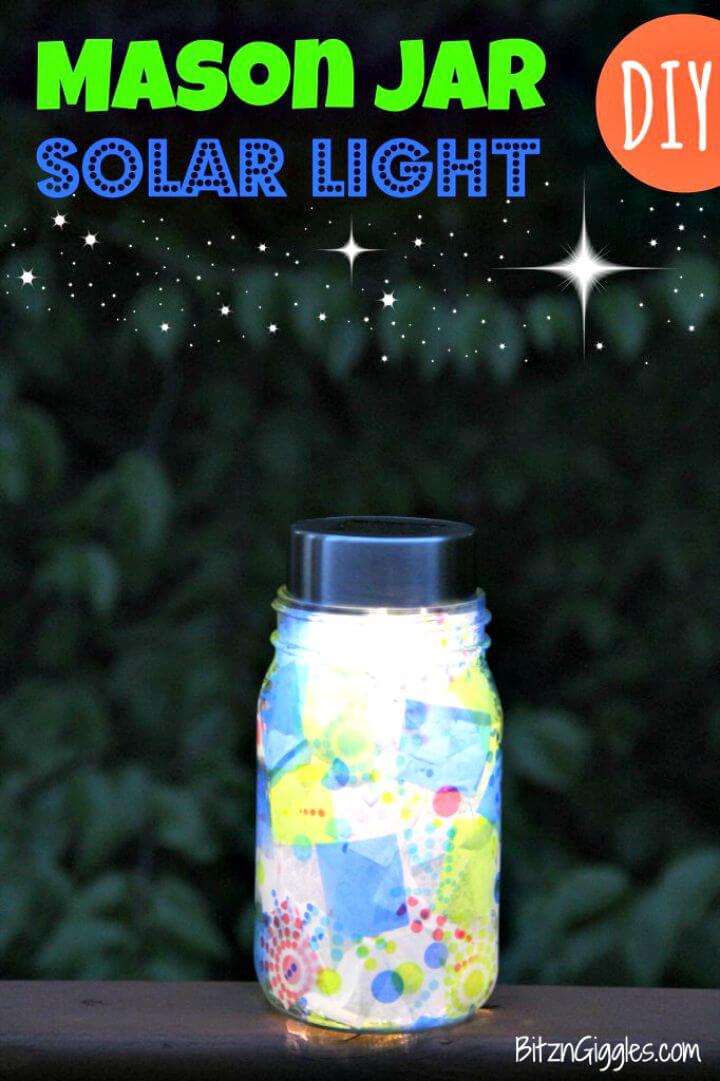 How To Make Mason Jar Solar Light - DIY Mason Jar Crafts
