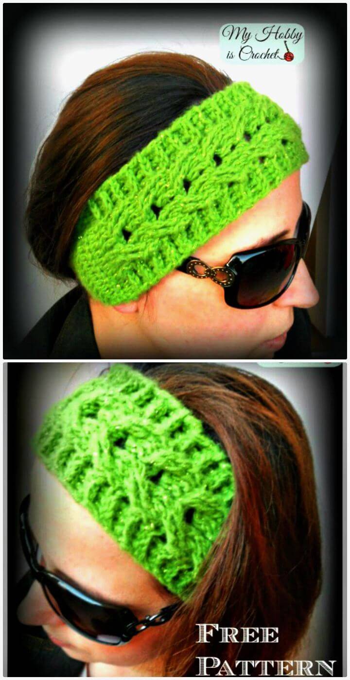 Easy Free Crochet Cable Headband Pattern
