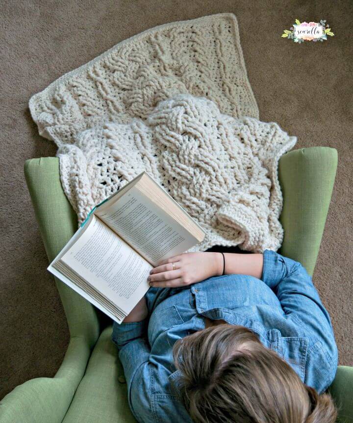 Crochet Heirloom Cabled Throw - Free Pattern