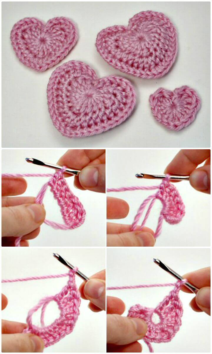 70 Cute Free Crochet Heart Patterns DIY Crafts
