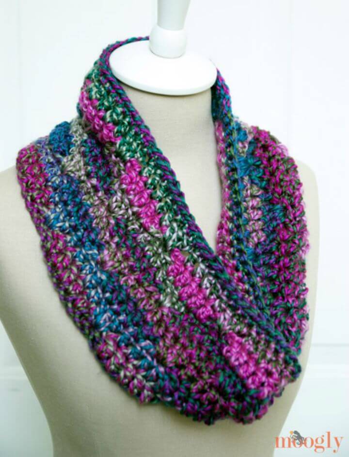 How To Free Crochet Luscious One Skein Cowl Pattern