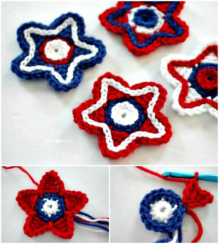 How To Free Crochet Patriotic Stars Pattern