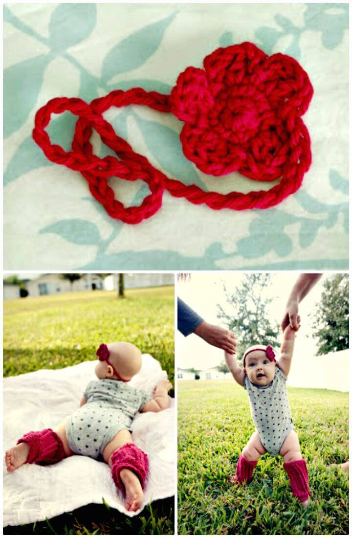 Easy Free Crochet Red Baby Headband Pattern