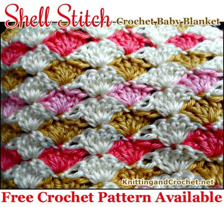 Easy Free Crochet Shell Stitch Baby Blanket Pattern