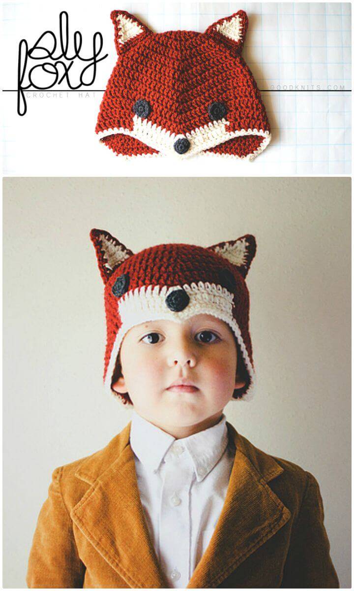 Easy Free Crochet Sly Fox Hat Pattern