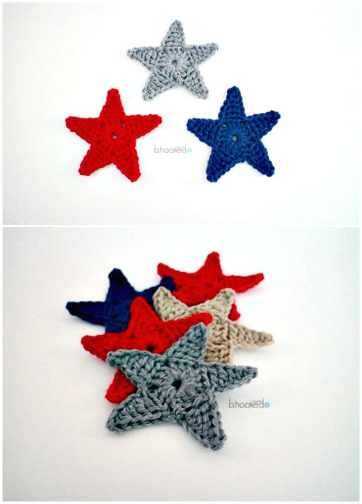 How To Free Crochet Star Applique Pattern