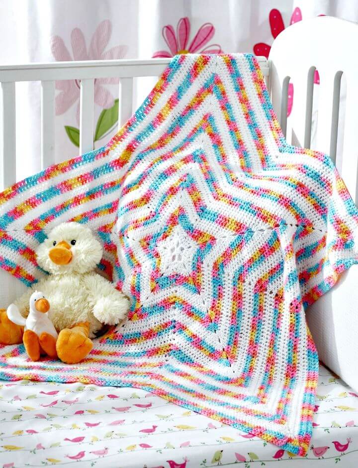 How To Free Crochet Star Blanket Pattern