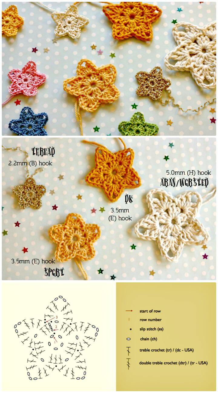 Easy Crochet Twinkler Stars - Free Pattern