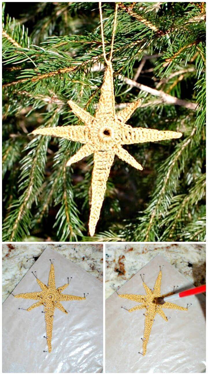 Crochet Star Of Bethlehem Ornament - Free Pattern