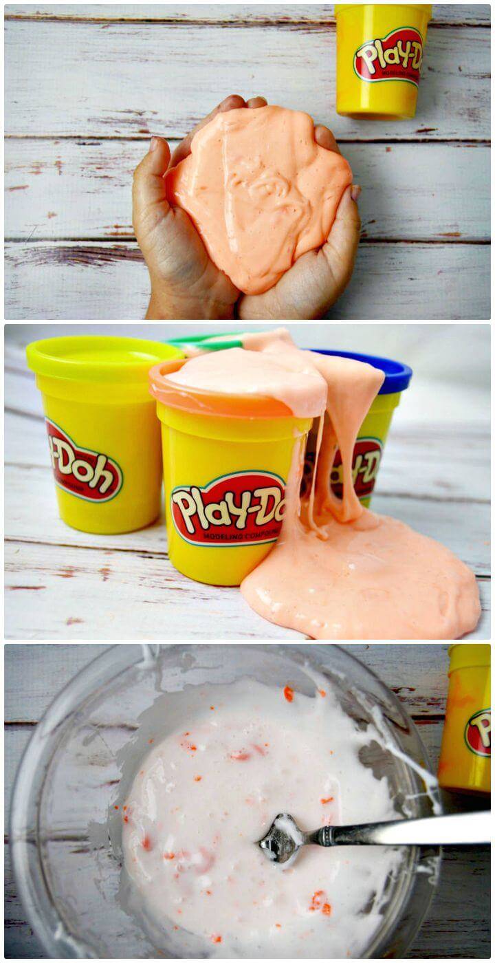 Easy How To Make Play DOH Slime Recipe No Borax