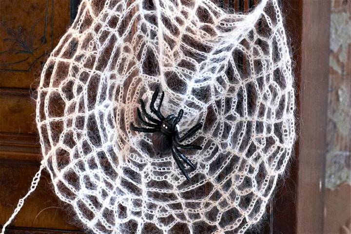 Free Crochet A Faux Spider Web For Halloween Pattern