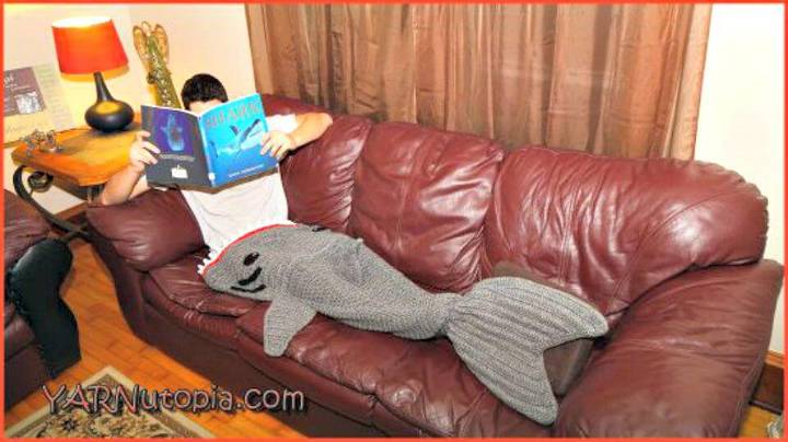How To Free Crochet Adult Shark Blanket 