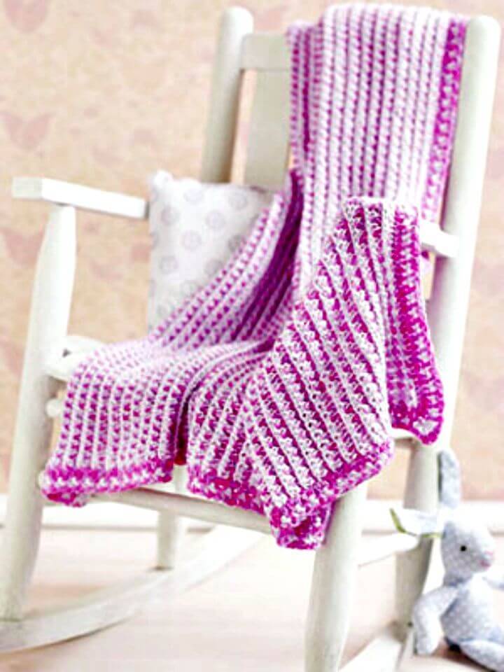 How To Free Crochet Baby Blanket Afghan Pattern
