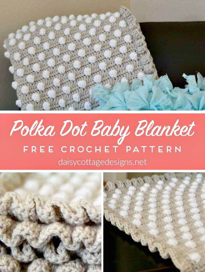 Easy Crochet Baby Blanket The Polka Dot Puff - Free Pattern