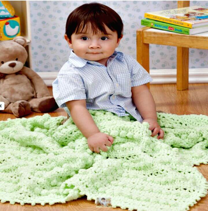 Cute Free Crochet Bobble Baby Blanket Pattern