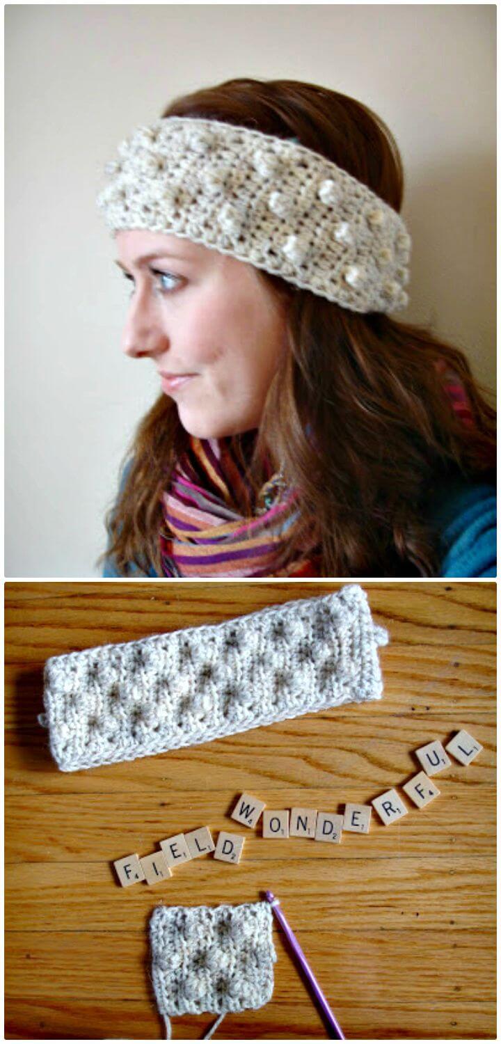 How To Free Crochet Bobble Headband Pattern