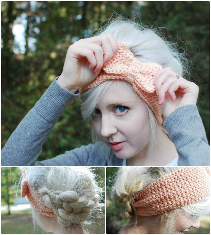 Free Crochet Bow Headband Tutorial + Pattern