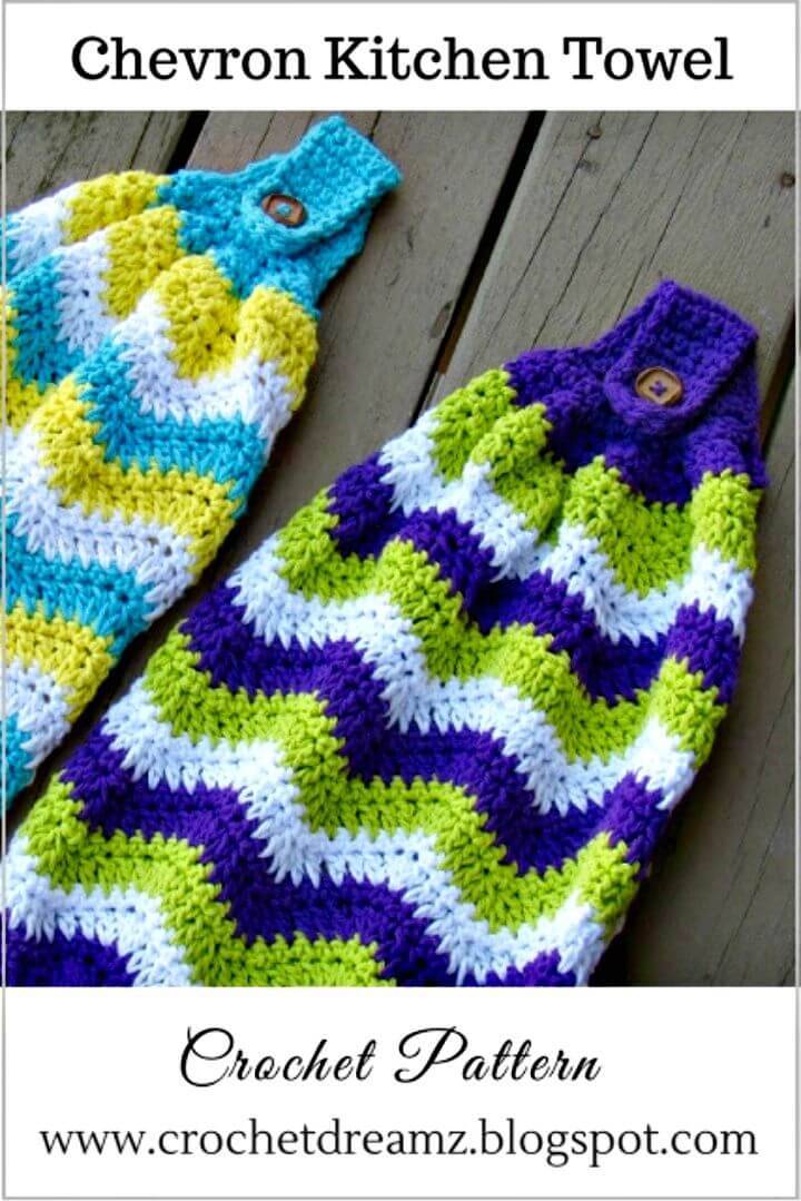 Free Crochet Chevron Kitchen Towel Pattern