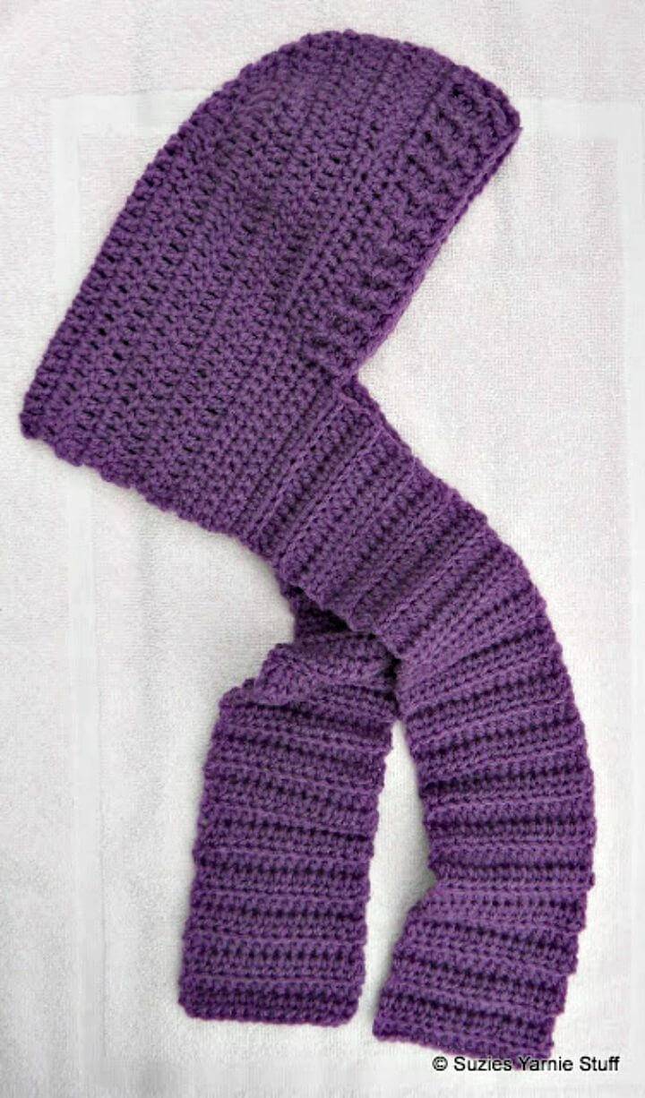 Free Crochet Child's Hooded Scarf Pattern