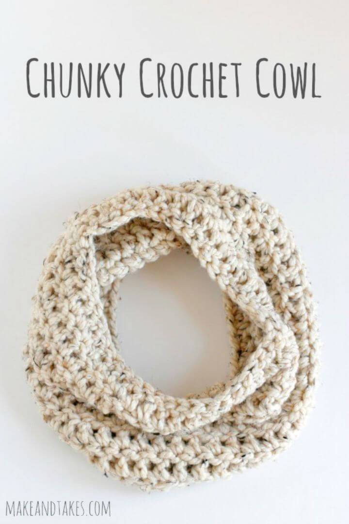 How To Free Crochet Chunky Cowl Pattern