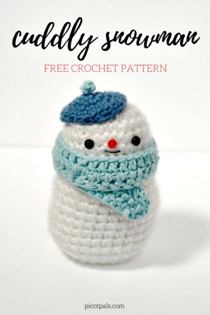How To Free Crochet Cuddly Snowman Pattern