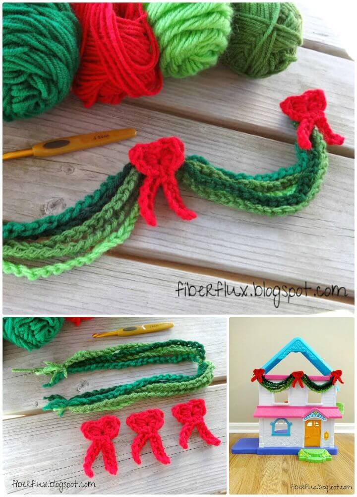 Easy Free Crochet Evergreen Chain Garland Pattern