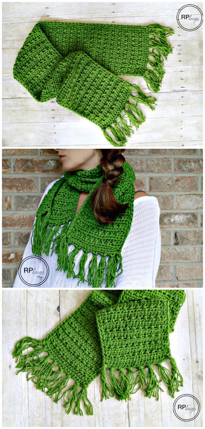 Free Crochet Fabulously Fall Fringe Scarf Pattern