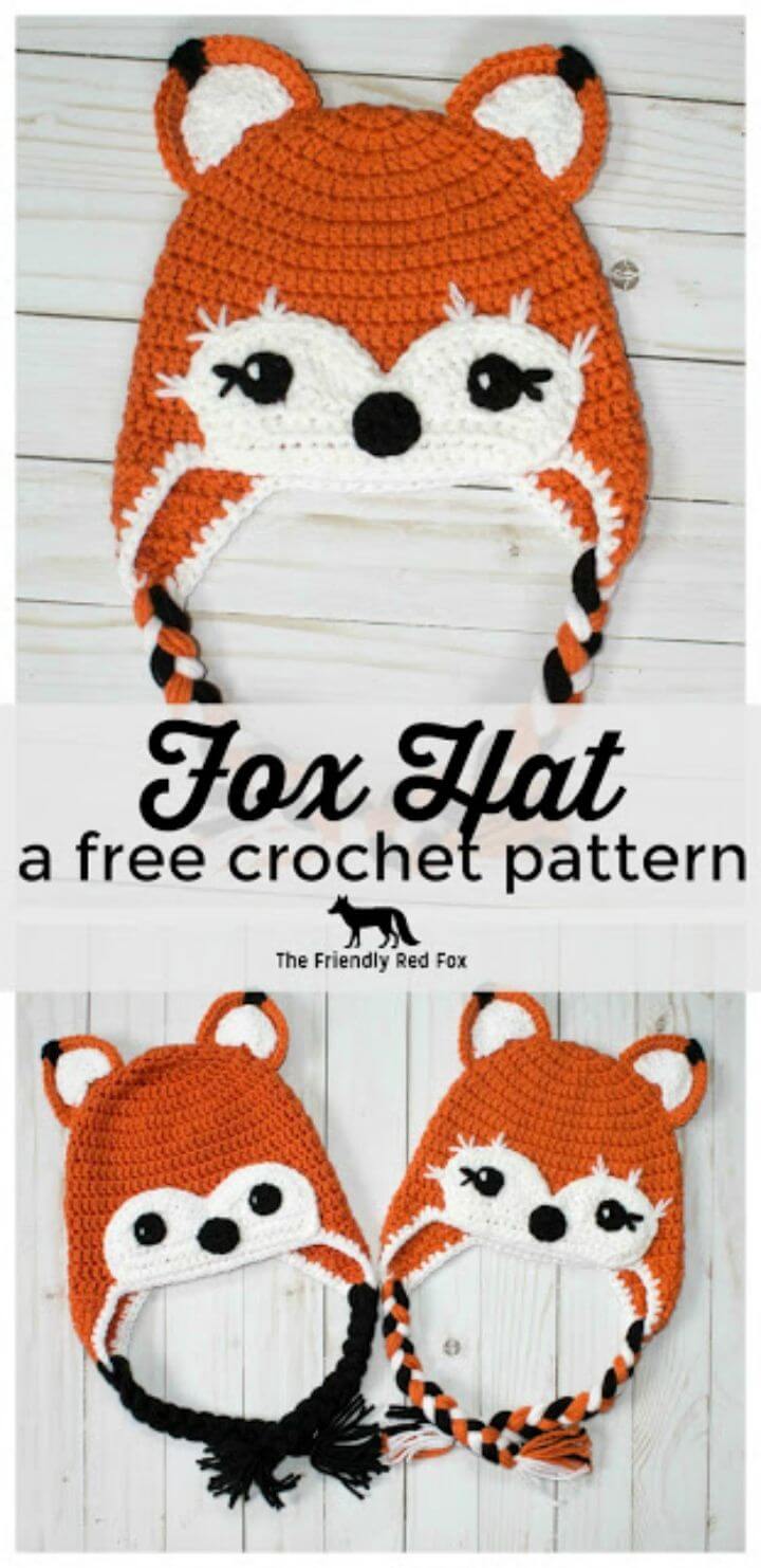 How To Free Crochet Friendly Fox Hat Pattern