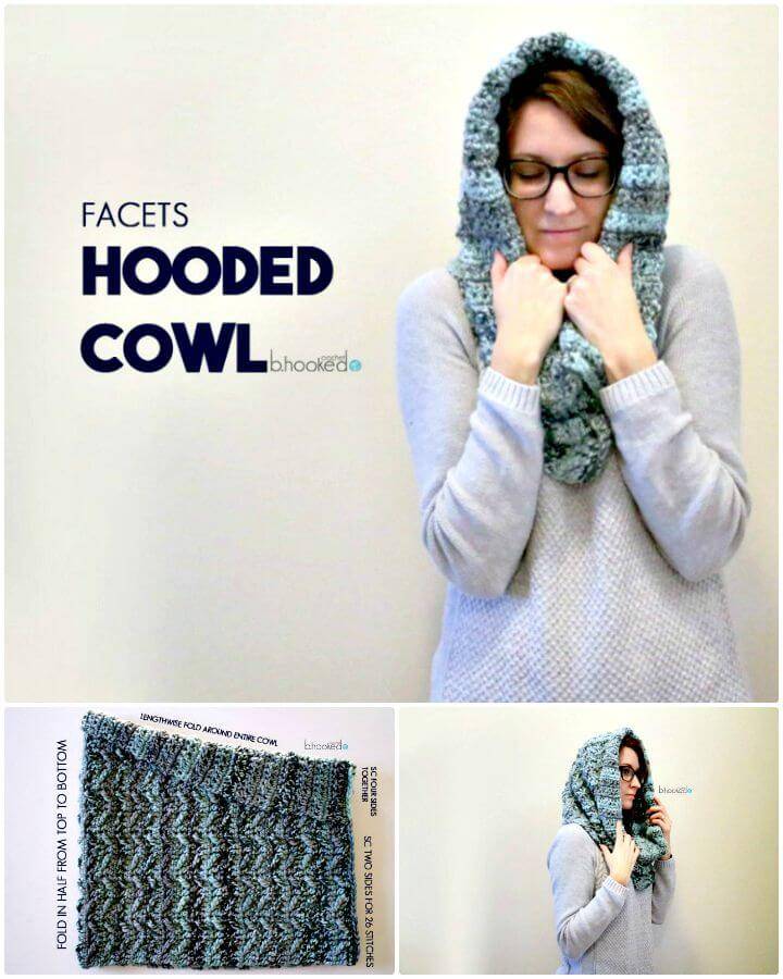 Free Crochet Gorgeous Hooded Cowl Pattern