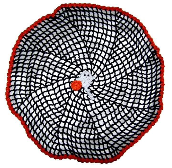 Easy Free Crochet Halloween Spiral Spider Web Pattern