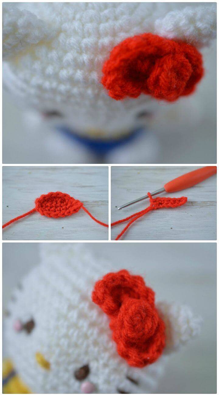 How To Free Crochet Hello Kitty Bow Tutorial + Pattern