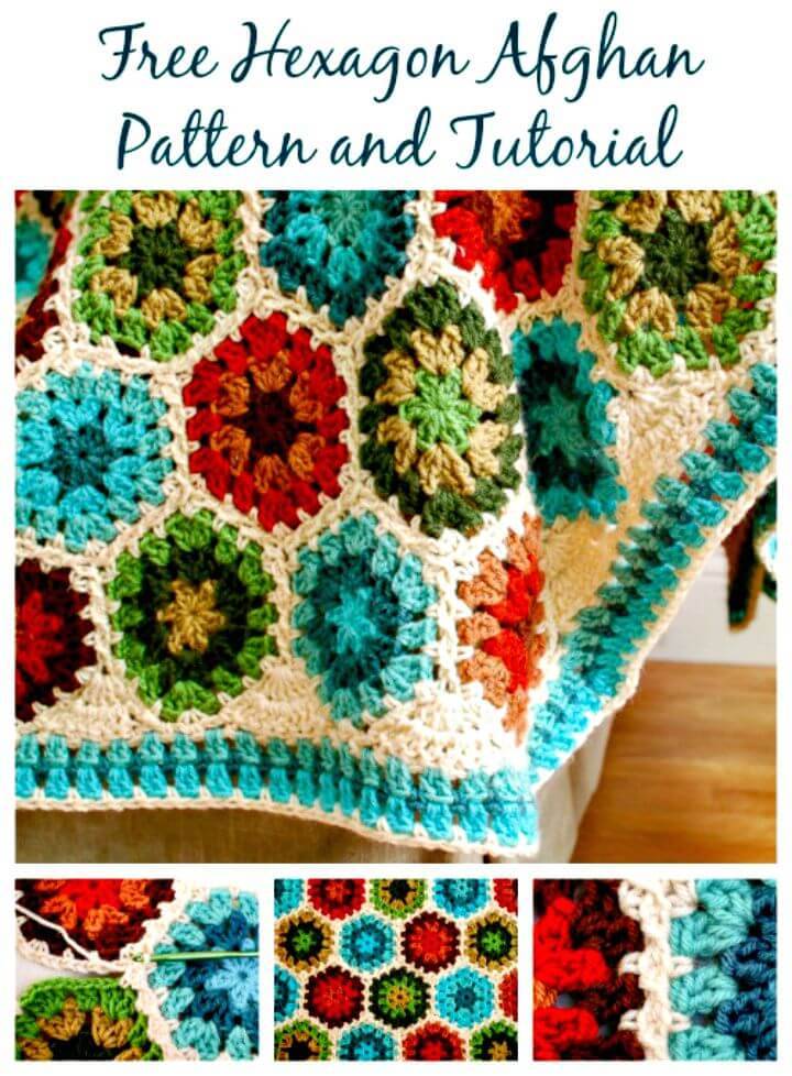 Free Crochet Hexagon Afghan Pattern And Tutorial