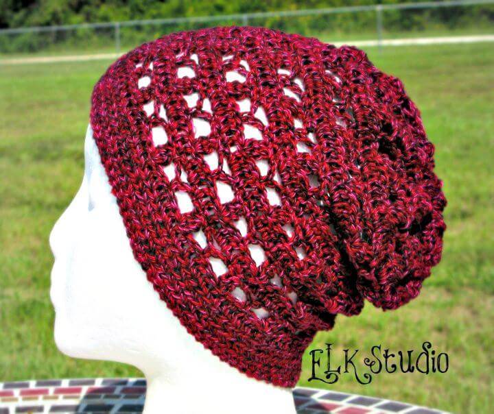 Free Crochet Just To Be Cute Slouchy Beanie Pattern
