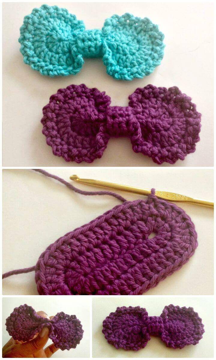 How To Free Crochet Oval Bow Pattern